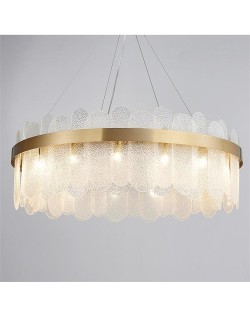 Modern Style Home Light Glass Leaves Design Luxury Chandelier