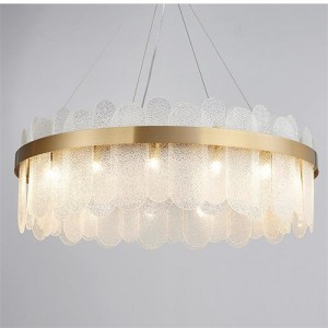 Modern Style Home Light Glass Leaves Design Luxury Chandelier