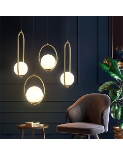 1 Head Glass Ball Design Modern Style Wholesale Home Light Bed Room Pendant Lamp