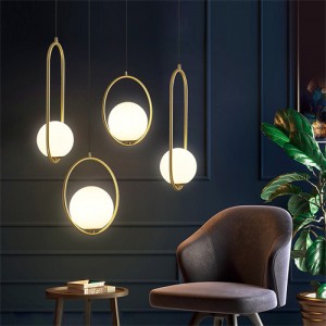 1 Head Glass Ball Design Modern Style Wholesale Home Light Bed Room Pendant Lamp