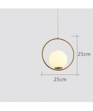 1 Head Glass Ball Design Modern Style Wholesale Home Light Bed Room Pendant Lamp