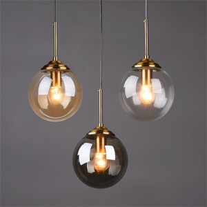 1 Head Glass Ball Pendant Lamp Minimalist Modern Style Wholesale Home Light