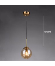 1 Head Glass Ball Pendant Lamp Minimalist Modern Style Wholesale Home Light
