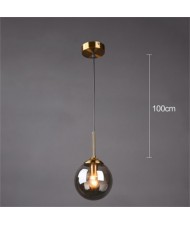 1 Head Glass Ball Pendant Lamp Minimalist Modern Style Wholesale Home Light