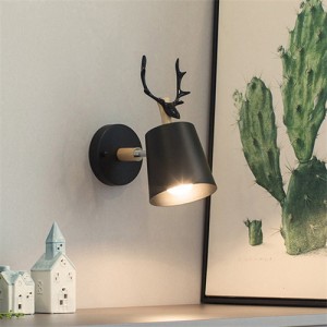 Nordic Modern Style Home Light Wholesale Antler Design Wall Lamp - Black
