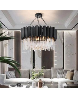 Contrast Color Black Base Luxurious Design Wholesale Circle Chandelier