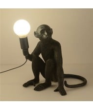 Vintage Style Home Light Wholesale Monkey Wukong Shape Unique Design Table Lamp - Black