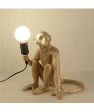 Vintage Style Home Light Wholesale Monkey Wukong Shape Unique Design Table Lamp - Golden