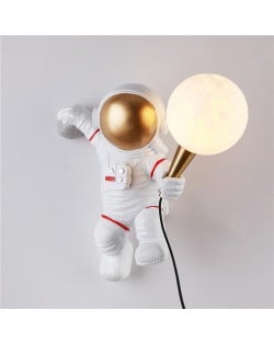Art Ornament Cartoon Astronaut Home Light Wholesale Moon Wall Lamp