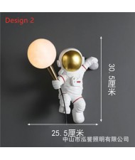 Art Ornament Cartoon Astronaut Home Light Wholesale Moon Wall Lamp