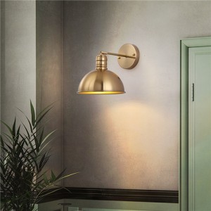 Nordic Modern Home Light Wholesale Golden Semicircle Wall Lamp