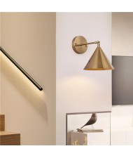 Nordic Modern Home Light Wholesale Golden Triangular Cone Wall Lamp