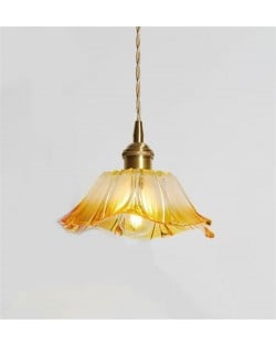 U.S. Style Vintage Home Light Wholesale Flower Pendant  Lamp - Yellow