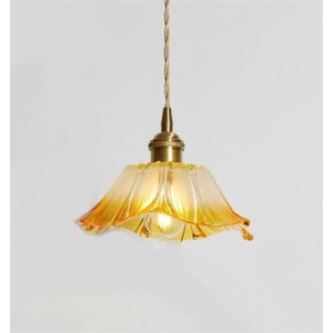 U.S. Style Vintage Home Light Wholesale Flower Pendant  Lamp - Yellow