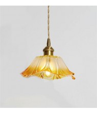 U.S. Style Vintage Home Light Wholesale Flower Pendant  Lamp - Yellow