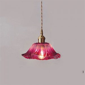 U.S. Style Vintage Home Light Wholesale Flower Pendant  Lamp - Red