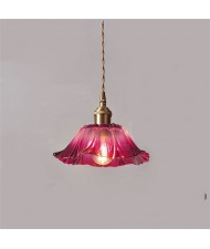 U.S. Style Vintage Home Light Wholesale Flower Pendant  Lamp - Red