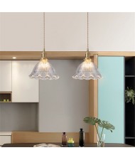 1 Head French Modern Style Home Light Wholesale Flower Glass Pendant Lamp