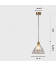 1 Head French Modern Style Home Light Wholesale Flower Glass Pendant Lamp