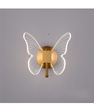 Luxury Nordic Modern Home Light Wholesale Glass Butterfly Wall Lamp