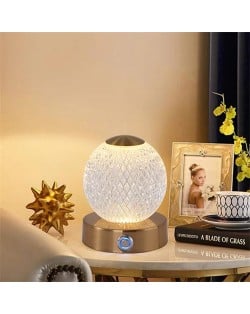 Nordic Modern Luxury Style Home Light Golden Living Room Crystal Ball Table Lamp