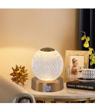 Nordic Modern Luxury Style Home Light Golden Living Room Crystal Ball Table Lamp