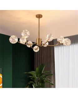 9 Heads Nordic Modern Style Home Light Glass Ball Chandelier