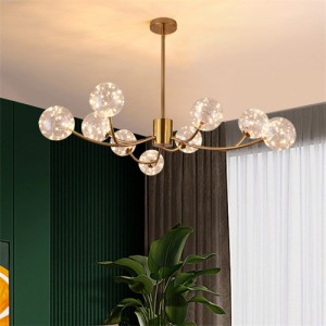 9 Heads Nordic Modern Style Home Light Glass Ball Chandelier