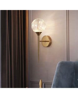 Nordic Modern Style Home Light Golden Luxury Glass Ball Wall Lamp