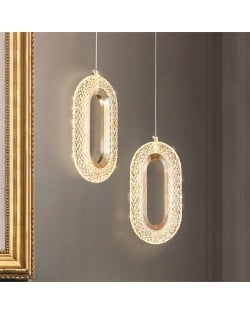 Nordic Modern Style Home Light Luxury Oval Pendant Lamp