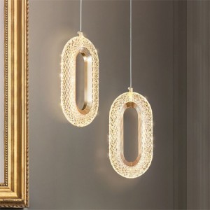 Nordic Modern Style Home Light Luxury Oval Pendant Lamp