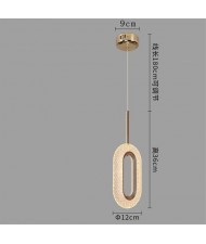 Nordic Modern Style Home Light Luxury Oval Pendant Lamp