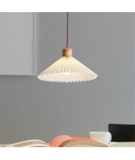 Nordic Minimalist Modern Style Home Light White Pleated Pendant Lamp