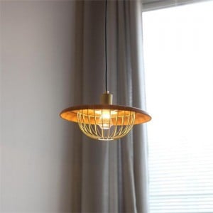 Danish Style Modern Home Light White Wood Pendant Lamp - Brown