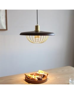Danish Style Modern Home Light White Wood Pendant Lamp - Black