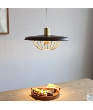 Danish Style Modern Home Light White Wood Pendant Lamp - Black