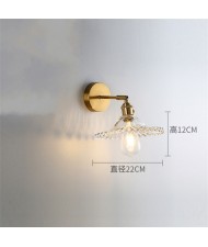 Nordic Retro Style Wholesale Home Light Transprent Glass Bed Room Worm Light Wall Lamp