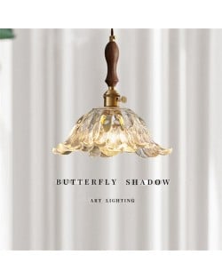 French Style Modern Home Light High Quality Glass Flower Pendant Lamp