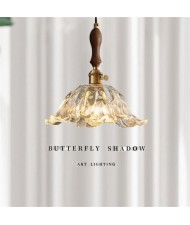 French Style Modern Home Light High Quality Glass Flower Pendant Lamp