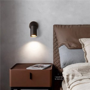 Nordic Modern Style Home Light High Quality Minimalist Black Bedside Wall Lamp