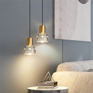 2 Heads Nordic Modern Style Home Light High Quality Copper Acrylic Pendant Lamp