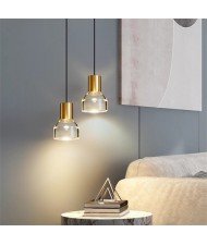 2 Heads Nordic Modern Style Home Light High Quality Copper Acrylic Pendant Lamp
