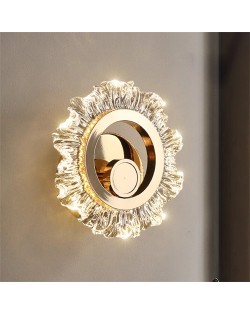 Nordic Mordern Style Home Light Luxury High Quality Round Flower Design  Wall  Lamp