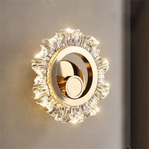 Nordic Mordern Style Home Light Luxury High Quality Round Flower Design  Wall  Lamp