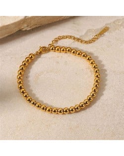 High Quality Titanium Steel Wholesale Jewelry Simple Beaded Women Stainless Steel Bracelet