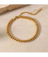High Quality Titanium Steel Wholesale Jewelry Simple Beaded Women Stainless Steel Bracelet