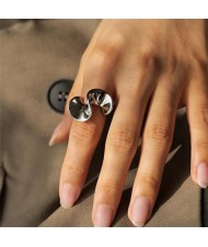 Titanium Steel Jewelry Wholesale Fashion Petal Molding Women Stainless Steel Ring - Silver