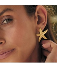 High Quality Titanium Steel Jewelry Wholesale Fashion Starfish Women Stainless Steel Stud Earrings