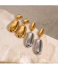 1 Pairs High Quality Titanium Steel Jewelry Wholesale Irregular Drop Design Women Stainless Steel Dangle Earrings