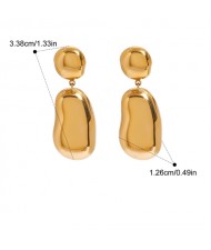 1 Pairs High Quality Titanium Steel Jewelry Wholesale Irregular Drop Design Women Stainless Steel Dangle Earrings